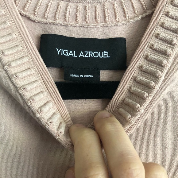 YIGAL AZROUEL PINK BODYCON DRESS SIZE XS - Picture 3 of 6